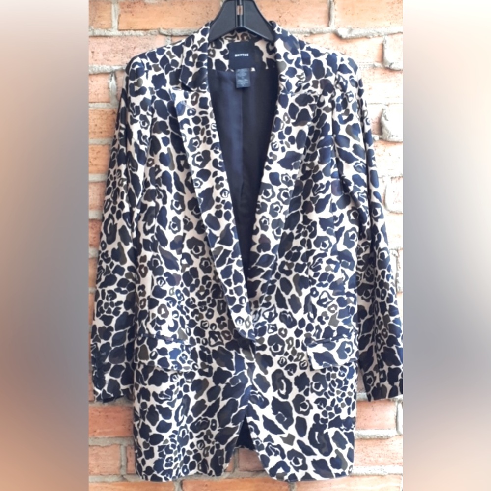 Smythe Leopard-print Camouflage Boyfriend Blazer